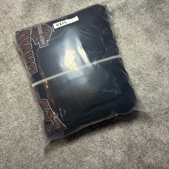 Harley Davidson Zip Up Sweatshirt Mens Large Black 2008 Motosports GP Quebec - Picture 13 of 13